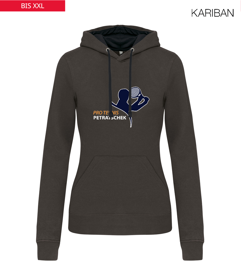 Kariban Damen Hoodie Dark Grey Black "Bono"